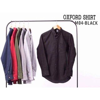 เสื้อเชิ้ตผ้า oxford  สีดำ