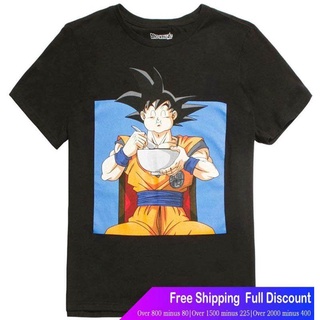 Tee ❃☊☜ดราก้อนบอลเสื้อยืดยอดนิยม Dragon Ball Z Goku Ramen T-Shirt Dragon Ball Sports T-shirt