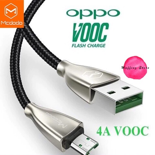 💜ถูกจริง/ส่งไว📦Mcdodo สายชาร์จ Oppo Vooc 4A 20W (สายถัก) Micro Cable รองรับ VOOC A37 F7 F5 A5 A3S A7 1.5เมตร