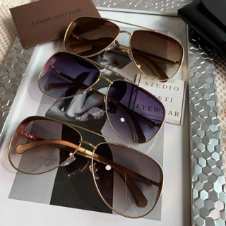 Eyewear_by.tm แว่นกันแดด ทรง avaitor แต่งเบ้าข้างตา ขาแต่งลาย LV รุ่น New LV Avaitor