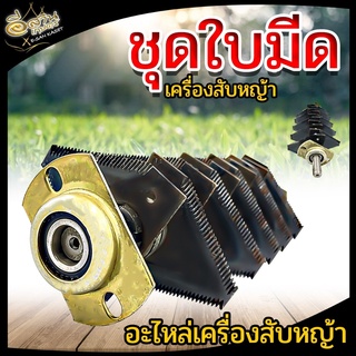 ใบสับหญ้า ชุดใบสับหญ้าทางกะบะบน คม ทนทาน กันสนิม ใบสับหญ้า สับหญ้า อะไหล่เครื่องสับหญ้า