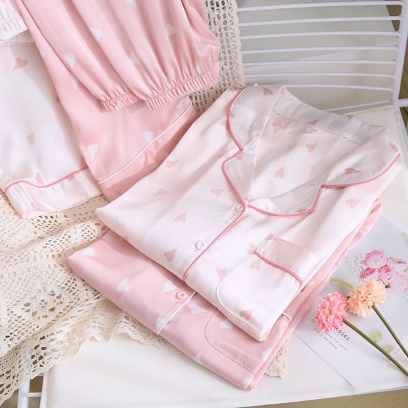 พร้อมส่ง ชุดนอนแขนสั้นขาสั้น ชุดนอนแขนสั้นขายาว ชุดนอนแขนยาวขายาว