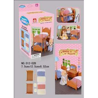 เฟอร์นิเจอร์สำหรับบ้านตุ๊กตากระต่ายหนูหมีกระกรอก Happy Family แบบ Sylvanian Families