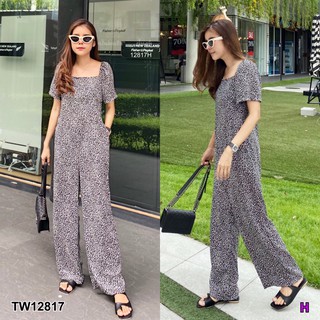 TW12817   Jumpsuit จั๊มสูทขายาว *สอบถามก่อนสั่งซื้อ*