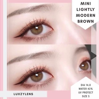 LM (Brown) *มีค่าสายตา* ใส่สวยตาฉ่ำวาว ❄️ Lightly Modern ❄️(มินิ) Luxzylens คอนแทคเลนส์ นำเข้าจากเกาหลี เลนส์บางสบายตา