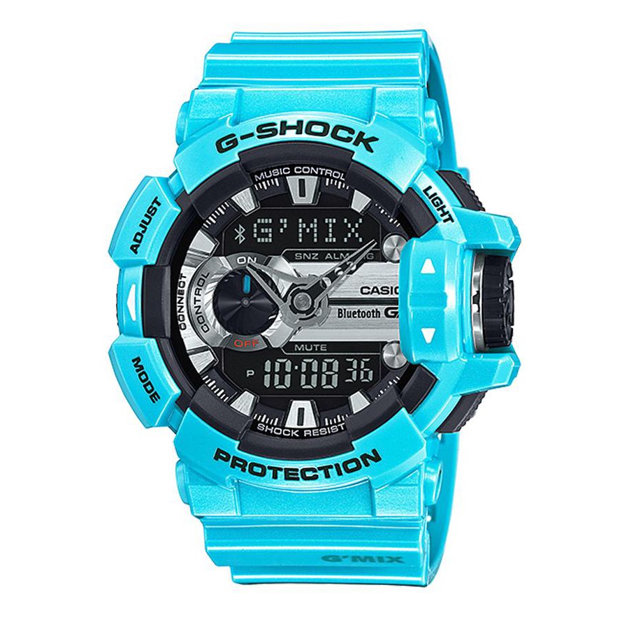 Casio G-Shock นาฬิกาข้อมือผู้ชาย สายเรซิ่น รุ่น GBA-400-2C - สีฟ้า