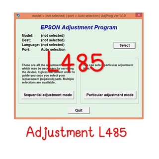 โปรแกรมเครียร์ซับหมึก EPSON L380/L383/L385/L485