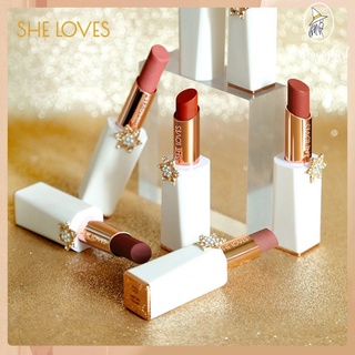 She Loves [พร้อมส่ง] ลิปสติก ลิปกลอส เนื้อแมตต์กํามะหยี่ ติดทนนาน