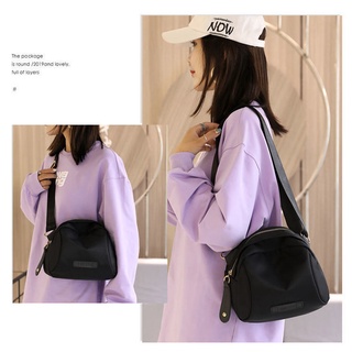 กระเป๋าสะพายไหล่แฟชั่นสําหรับสตรีความจุขนาดใหญ่สีพื้นสไตล์เกาหลี Crossbody