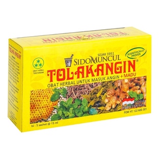 Tolak Angin เป็นยาสมุนไพร ชนิดน้ำ นำเข้าจาก อินโดนิเซีย แก้ท้องอืด, ปวดท้อง และอื่นๆ