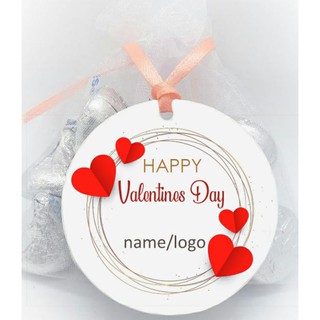 (แพค 50 ใบ) ป้ายแท็กวันวาเลนไทน์ Valentines (Valentines Gift Tag) – เปลี่ยนข้อความได้