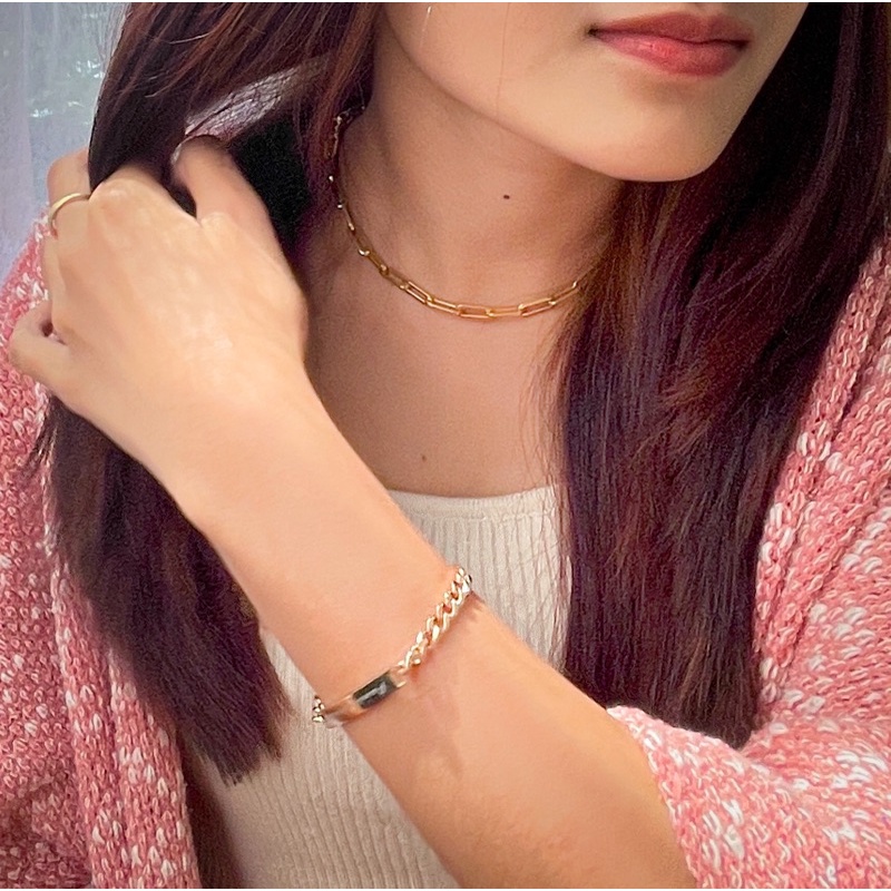 236 สร้อยข้อมือสแตนเลสป้ายสลักขนาดกว้าง 5.5mm ฟรีสลัก (สลักอักษรโปรดแจ้งแบบfontในแชท) มี5สี สแตนเลสแท้ สีสด ไม่ลอกไม่ดำ