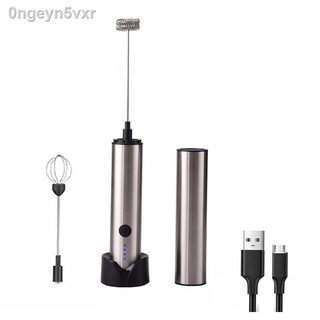☾Milk Frother Handheld Electric Whisk,Coffee Frother USB Rechargeable 3 Speed Milk Foam Maker Drink Mixer for Matcha