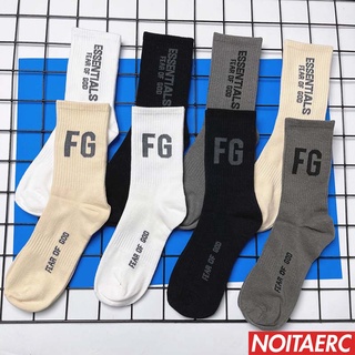 ESSENTIALS FEAR OF GOD ถุงเท้า  FOG Fg 8 สี ถุงเท้ายาว ผู้ชายและผู้หญิง แฟชั่น กีฬา ถุงเท้าผ้าฝ้าย