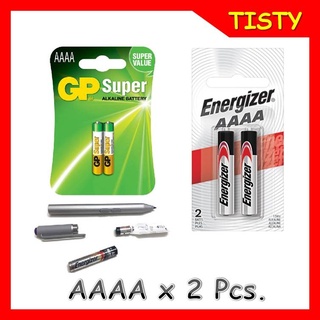 ของแท้  100%  AAAA, 4A Energizer E96  / GP Alkaline Battery (2 ก้อน / pack)