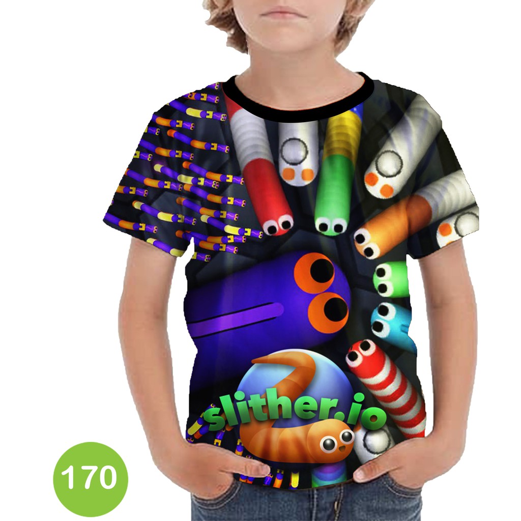 เสื้อเกม Slither Worm io Boys-170 เสื้อยืด