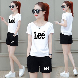 **MM163+YY327**ชุดเซ็ทสตรีแฟชั่นแขนสั้น+กางเกงขาสั้น  4สีให้…