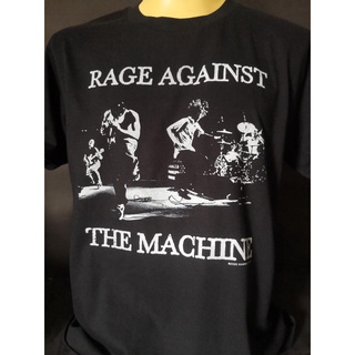 เสื้อยืดฤดูร้อนcalเสื้อวงนำเข้า Rage Against The Machine RATM Live Nu Metal Rap Hiphop Rock Industrial Style Vintage T-S