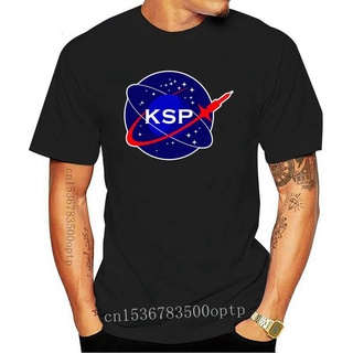 เสื้อยืดสีขาวผู้หญิง - เสื้อยืดผู้ชายเทรนด์สุดฮอตKspAgencyโลโก้KerbalSpaceProgramพิมพ์เสื้อยืด311881