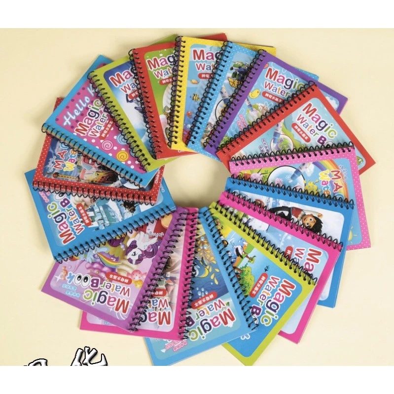 🔥หนังสือระบายสีน้ำวิเศษของเด็ก 34สี กราฟฟิตีรีไซเคิล สมุดระบายสี สามารถใช้เป็นของขวัญได้ Magic Water Book SHB thumbnail 5