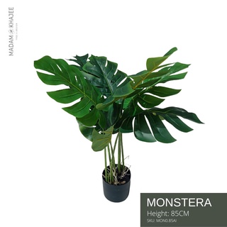 Monstera - Height 85 cm ต้นมอนสเตร่า ความสูง 85 ซม.ต้นไม้ปลอมเกรดพรีเมี่ยมเพื่อการตกแต่ง ต้นไม้ประดิษฐ์ตกแต่งบ้าน คอนโด