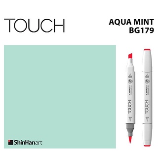 TOUCH TWIN BRUSH MARKER BG179 (AQUA MINT) / มาร์คเกอร์หัวพู่กัน-หัวตัดขนาดกลาง รหัส BG179 (AQUA MINT)