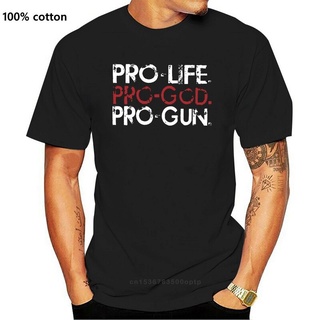 ผ้าฝ้ายแท้ คอลูกเรือเสื้อยืดลําลอง แขนสั้น คอกลม พิมพ์ลาย PRO GUN 2nd ADT PRO LIFE PRO GOD PROTECT YOURSELF TEE AR-15 AK