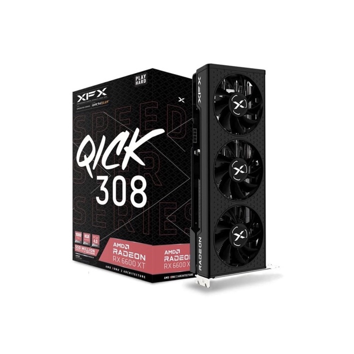 การ์ดจอ XFX RX 6600 XT Speedster Qick 308 มือ 1 ประกัน Deva 2 ปี