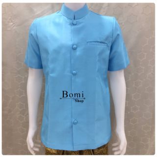เสื้อไหมอิตาลีแขนสั้น อก 41-49"💕 สีฟ้า ดำ ขาว