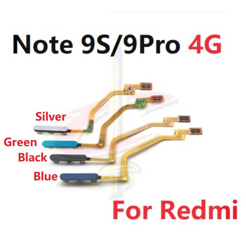 ลายนิ้วมือ แพรปุ่มโฮมสแกนนิ้ว ( Finger ) ปุ่มเปิดปิด สําหรับ Redmi Note 9 Pro 9S 4G - รูปที่ 2