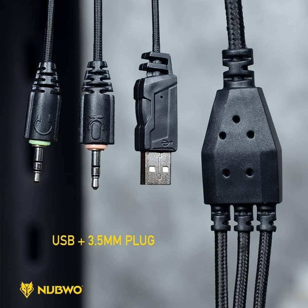 NUBWO 🎵N1pro/n2pro Stereo Headset Gaming🎧 หูฟังเกมมิ่ง ระบบสเตริโอ กระหึ่ม รอบทิศทาง แท้ nubwoประกัน1ปี