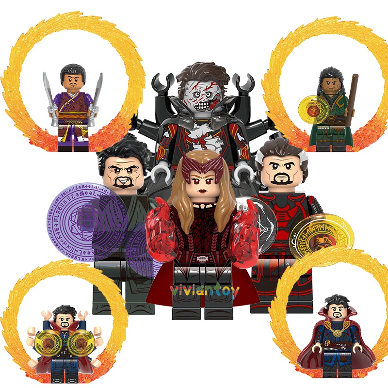 ของเล่นตัวต่อฟิกเกอร์ Doctor Strange in the Multiverse of Madness Marvel Avengers Scarlet Witch ขนาดเล็ก ของขวัญ สําหรับเด็ก