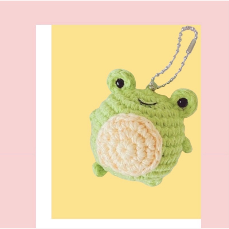 Froggy💚😊keychain พวงกุญแจกบน้อย💕งานแฮนด์เมด💫ถักจริง💕