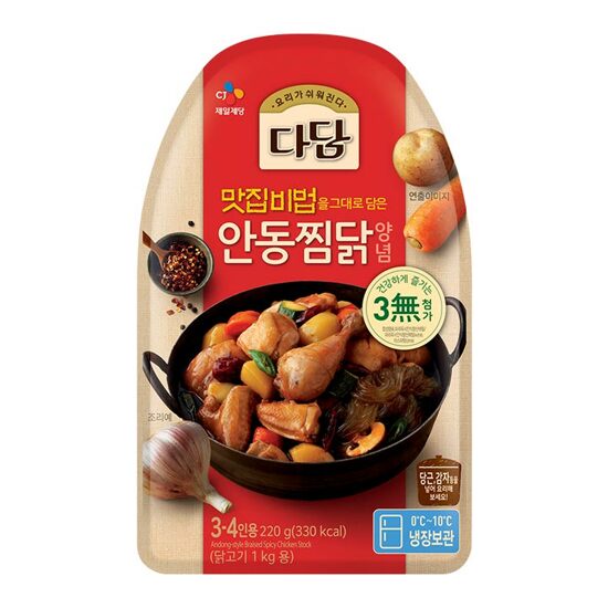 ซอสจิมดัก ไก่อบวุ้นเส้นเกาหลี ซอสสำเร็จรูปนำเข้าจากเกาหลี cj dadam jjimdak raised chicken sauce 220g