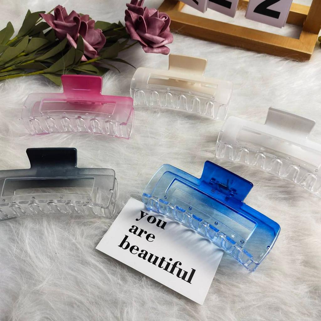 GMQ-กิ๊บหนีบผมสี่เหลี่ยมไล่ระดับขนาด 10 ซม.(พร้อมส่งจากไทย)