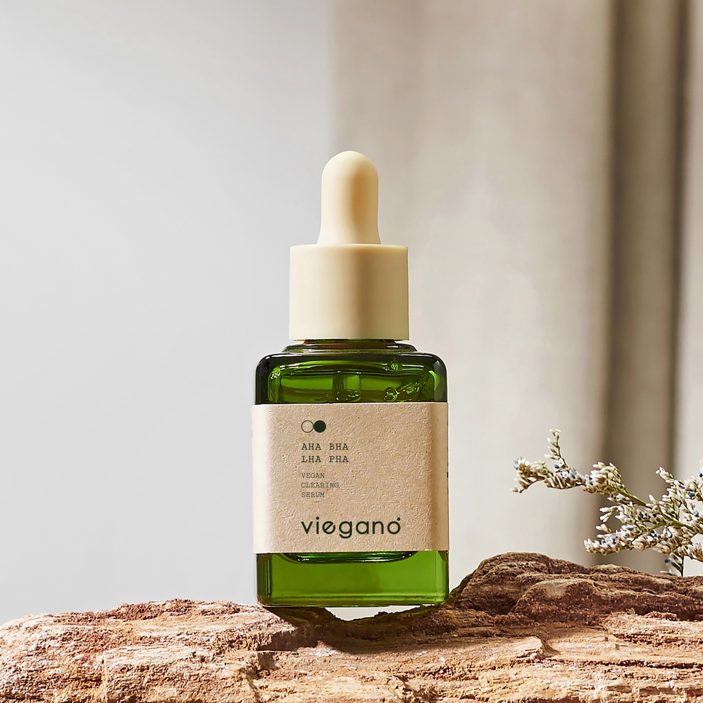 [viegano] Aha BHA LHA PHA | สําหรับผิวที่เป็นสิว | Vegan Clearing Serum | ผิวบอบบาง | ผลิตภัณฑ์ดูแลผ
