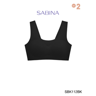 SABINA BRALESS เสื้อชั้นใน (ไม่มีโครง) Seamless Fit รุ่น Soft Collection รหัส SBK112BK สีดำ