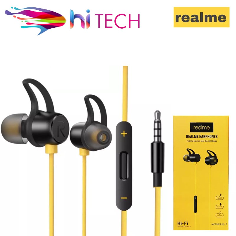 หูฟังเรียวมี Realme Bud 3 HIFI In-ear Earphone ช่องเสียบแบบ 3.5 mm ของแท้ รับประกัน1ปี BY HITECH STO