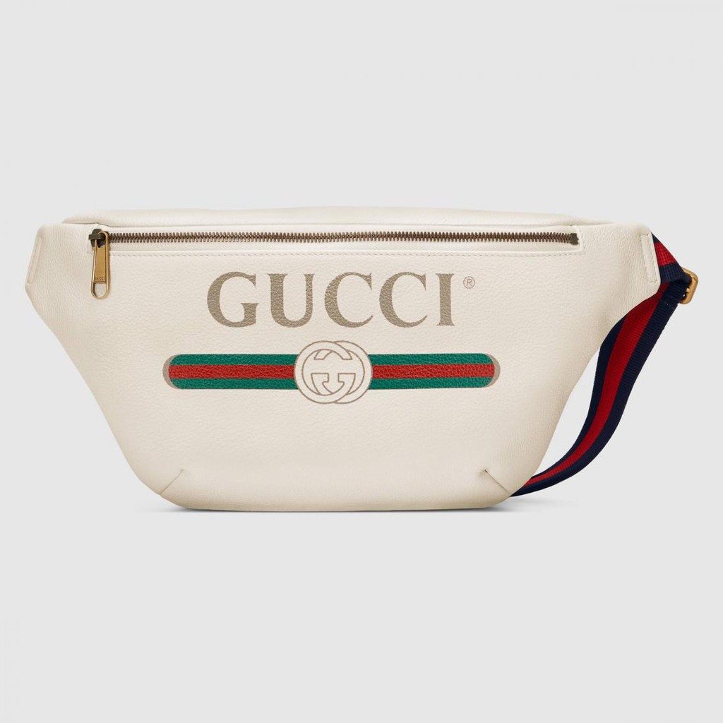 ✈️ EU_Import: Genuine แท้ 💯 กระเป๋าคาดอก Gucci สีเบจ/ขาว สภาพเหมือนใหม่ 99.99%