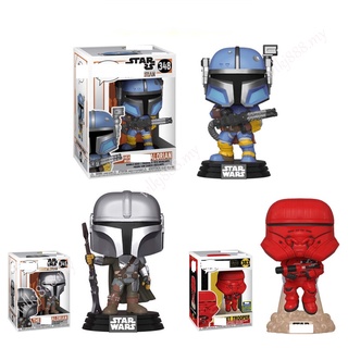 ฟิกเกอร์ Funko Pop Star Wars The Mandalorian 345 348 383 สีแดง สําหรับเด็กทารก