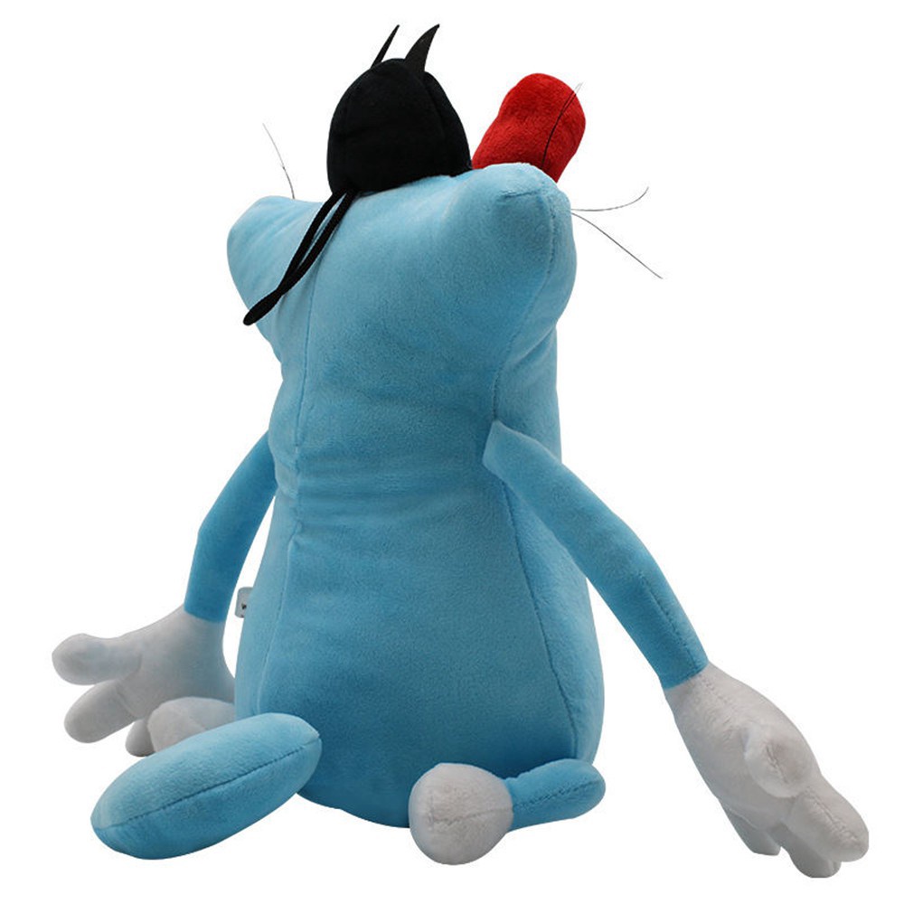 Cod 38cm Oggy and The Cockroaches Plush Doll Fat Cat Soft Stuffed Kids ...