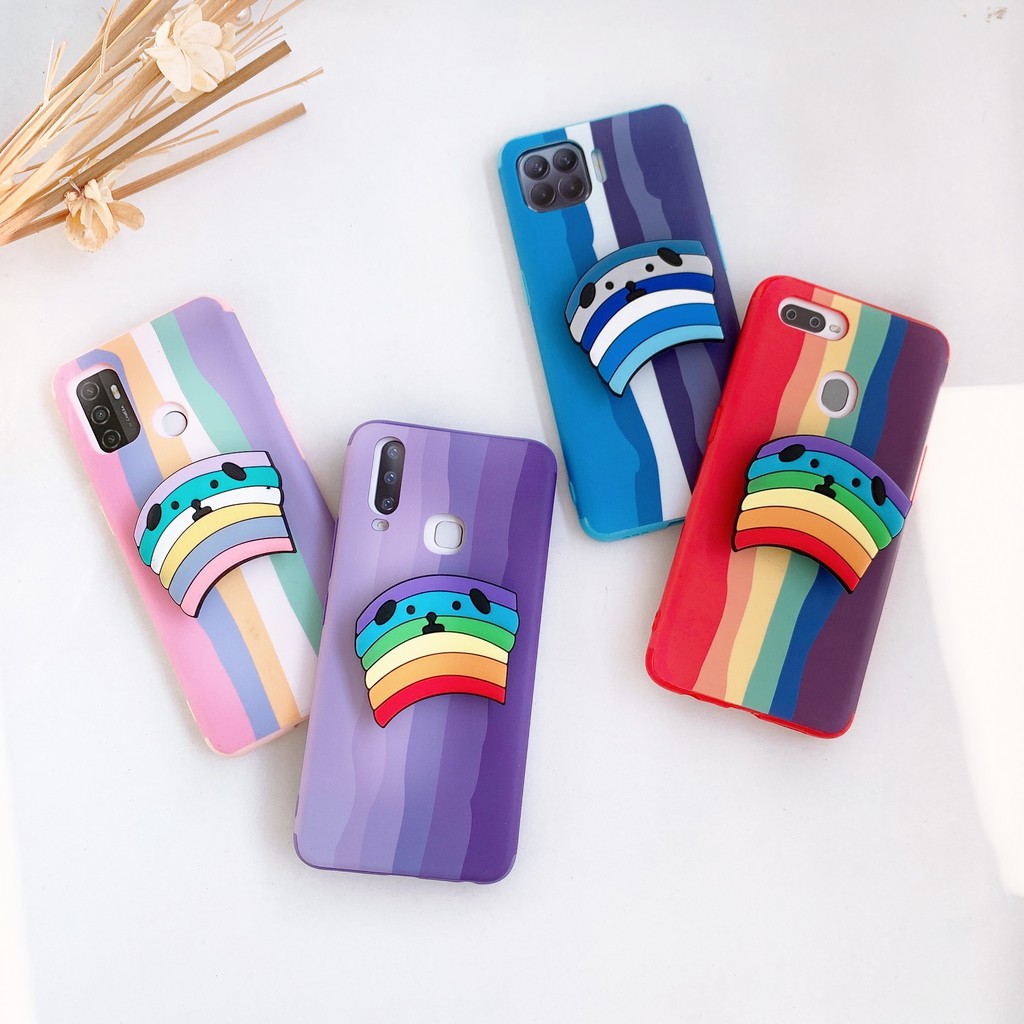 เคสสายรุ้ง+popup OPPO A31 A37 A3s A5s A7 A12 A53 A59 F1s A83 A92 A93 เคสออปโป้ #6