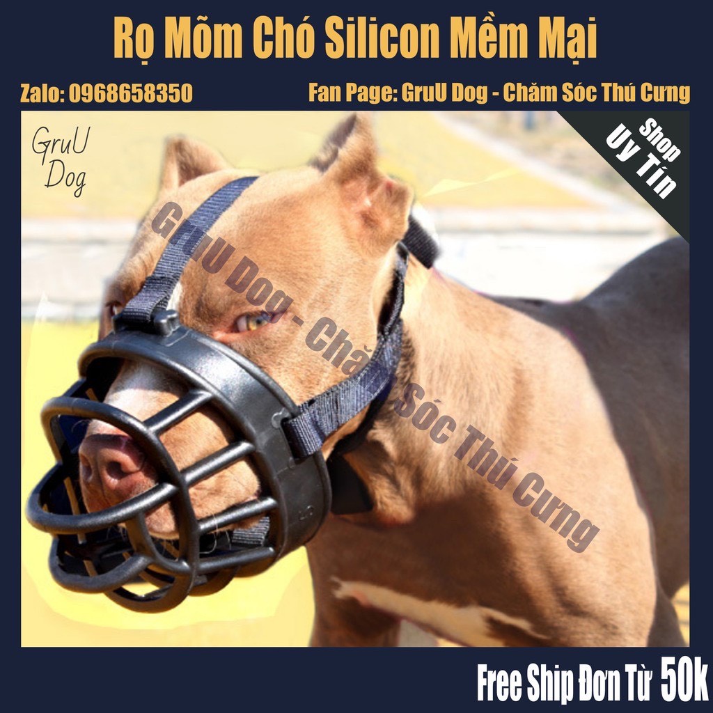 GruU Dog Soft Silicone Dog Muzzle
