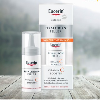 **ผลิต03/19 แท้100% ฉลากไทย หน้าใส ลดริ้วรอย** Eucerin Hyaluron Filler 10% pure Vitamin C Booster 8 ml