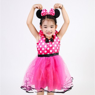 ชุดเด็กลาย มิกกี้เมาส์ ( สีชมพู )
