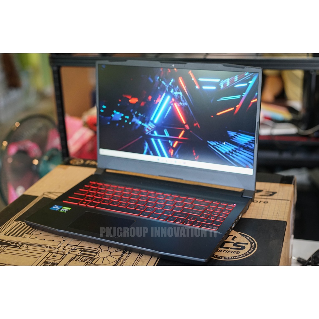 โน๊ตบุ๊คเล่นเกมมือสอง MSI Katana GF66 11UG-442TH i5-11400H RTX 3070 RAM 16GB