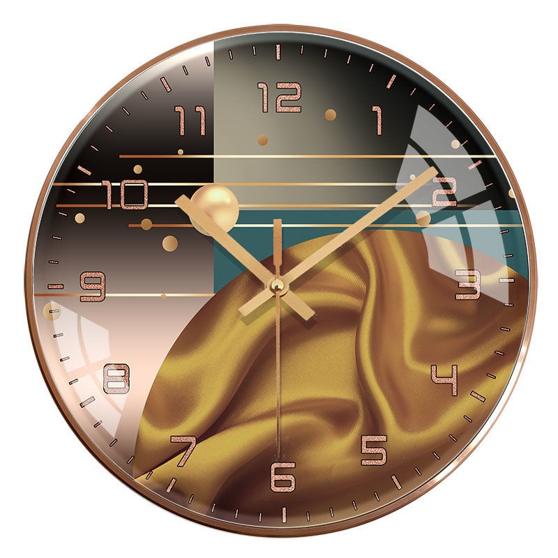 ปิดเสียงบ้านนาฬิกาแขวนห้องนั่งเล่นนอร์ดิกหรูหราห้องนอนศิลปะสร้างสรรค์แฟชั่นใหม่จีนนาฬิกาแขวนตกแต่งA - รูปที่ 4