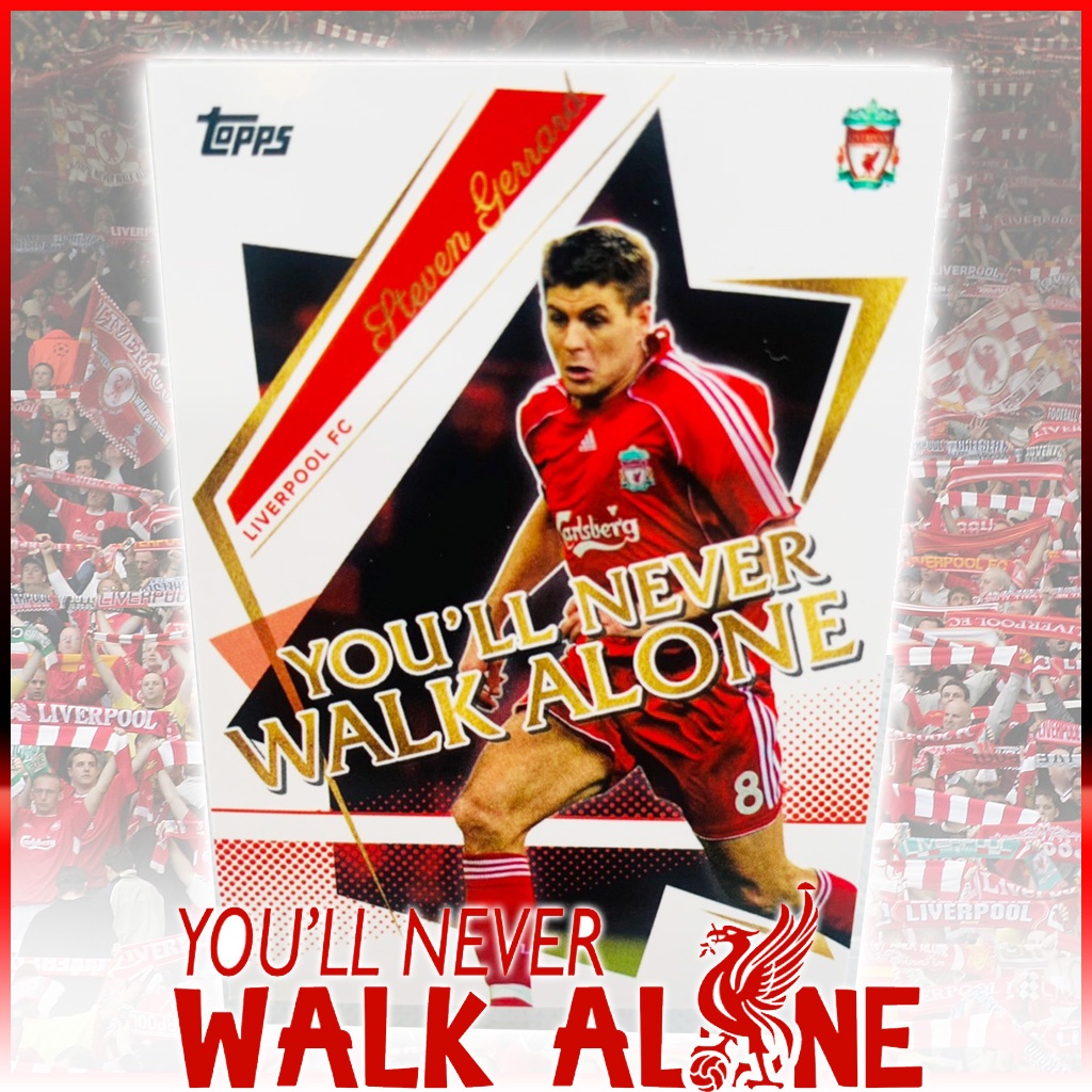 การ์ดนักฟุตบอล⚽ การ์ดลิเวอร์พูล you never walk alone ของแท้อังกฤษ UK 🇬🇧 Topps Liverpool team set การ์ดสะสม