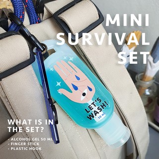 Mini survival kit set เซทเจลแอลกอฮอล์พกพา 50 ml. Alcohol gel