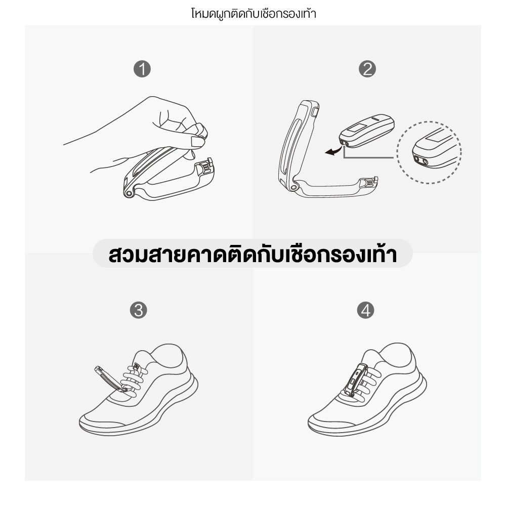 HUAWEI Band 4e อุปกรณ์สวมใส่|อุปกรณ์ออกกำลังกาย ออกแบบสำหรับติดรองเท้า กันน้ำ5ATM แบตเตอรี่ยาวนาน ร้านค้าอย่างเป็นทางการ #4